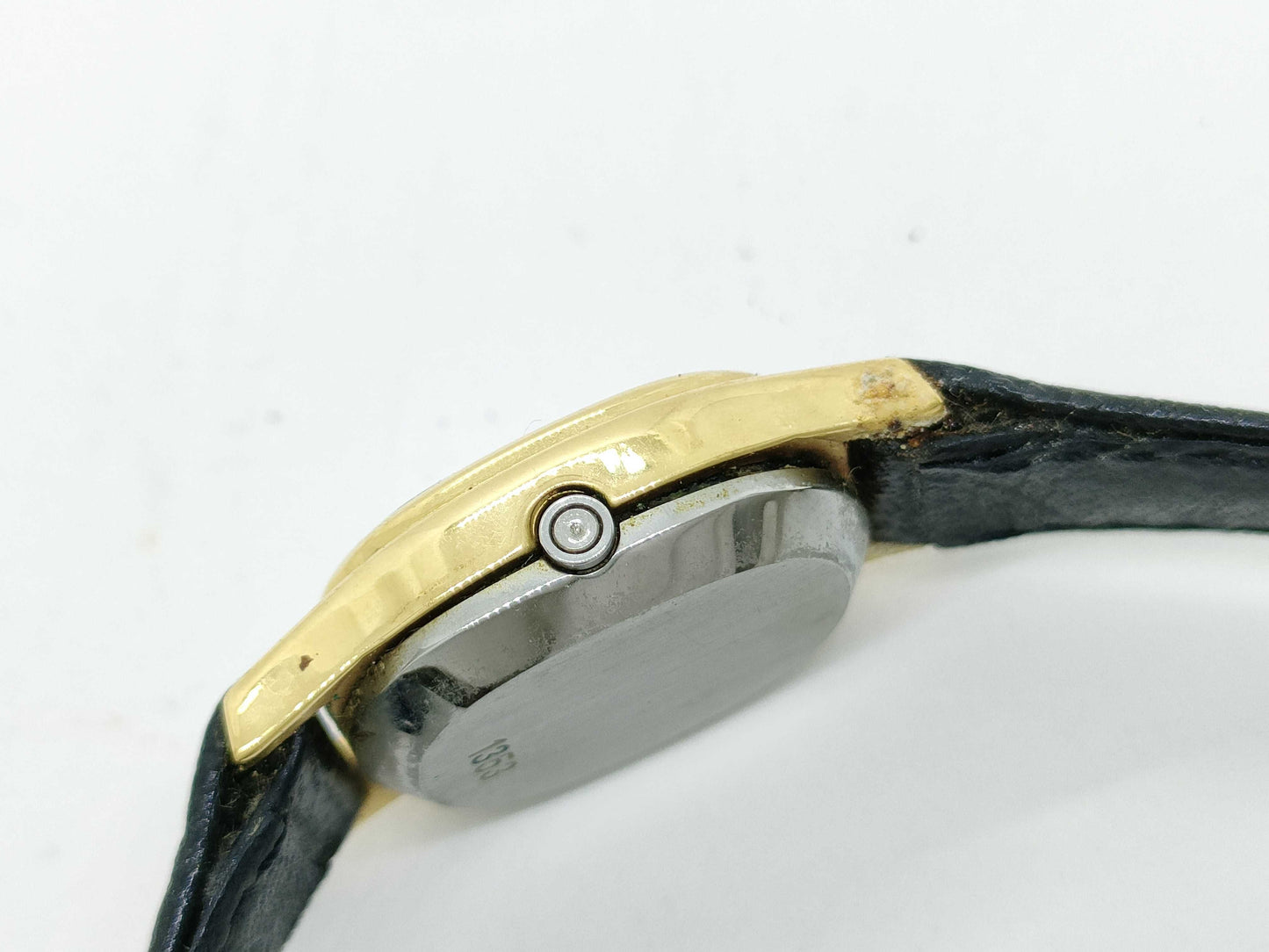 OMEGA De Ville 1353 Stainless Steel/GP/Leather/QZ Gold Dial Non-Working/No Operational Guarantee Women's Watch