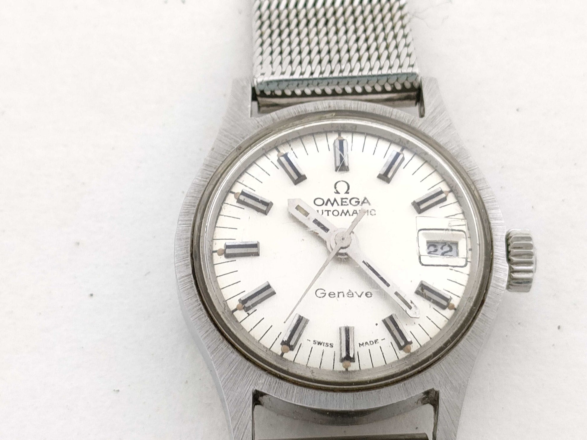 OMEGA Geneva SS/AT Silver Dial Women's Watch