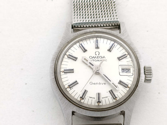 OMEGA Geneva SS/AT Silver Dial Women's Watch
