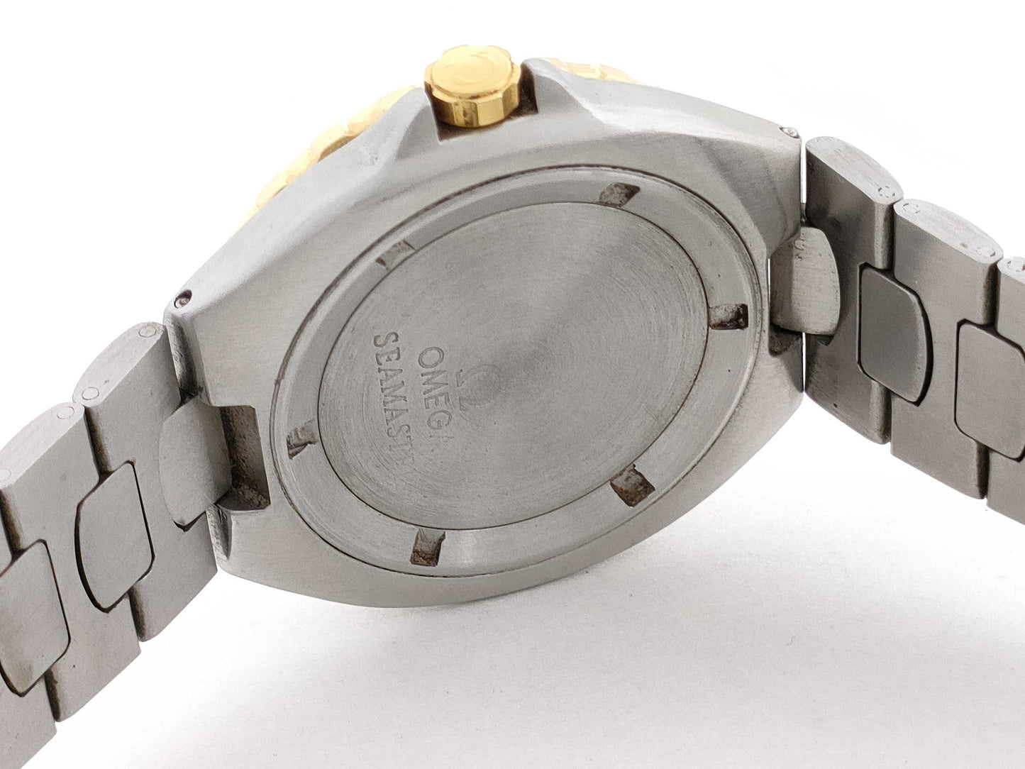 OMEGA Seamaster Seamaster SS/GP/QZ Black Dial Non-Working/No Operational Guarantee Men's Watch