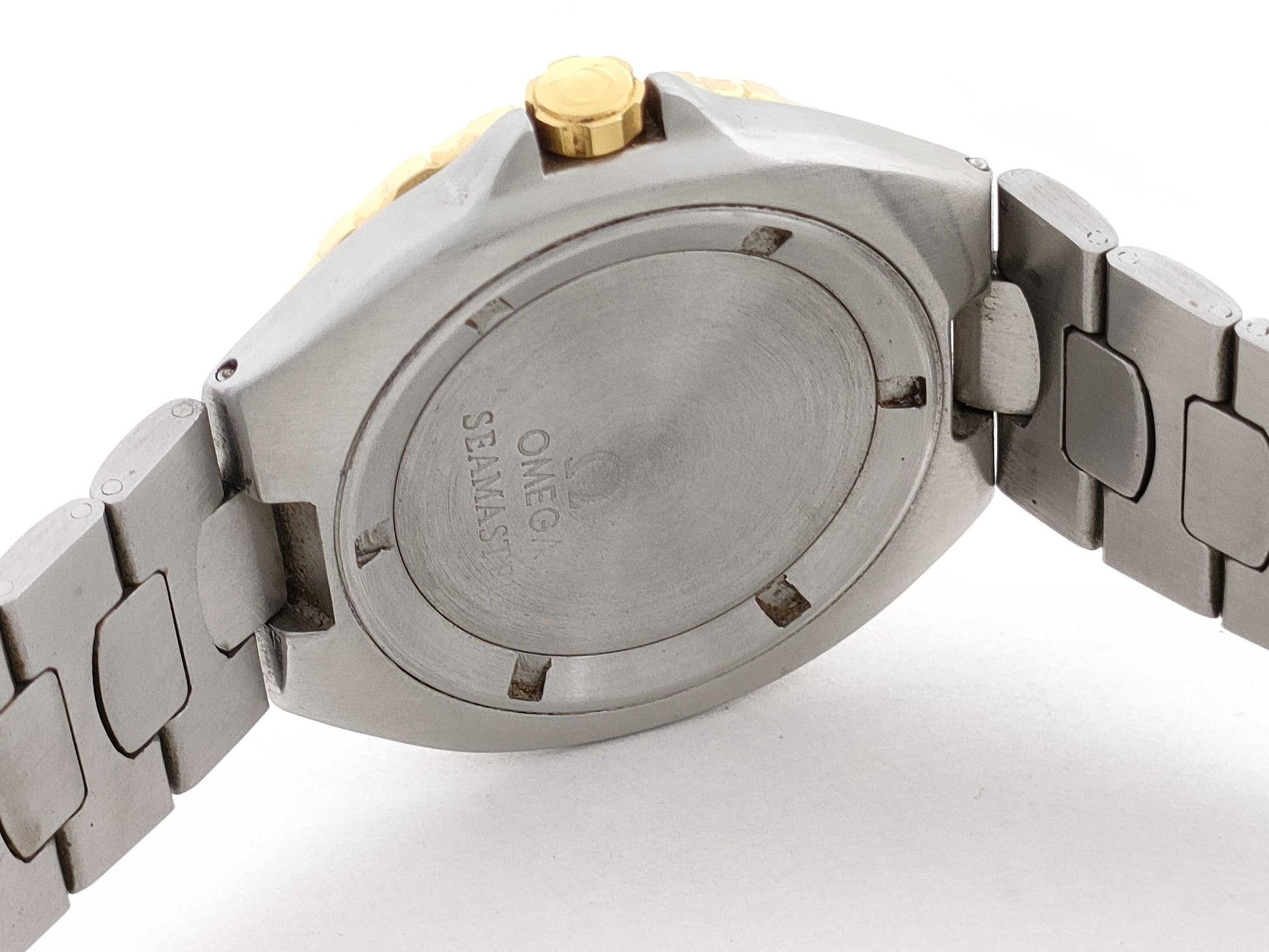 OMEGA Seamaster Seamaster SS/GP/QZ Black Dial Non-Working/No Operational Guarantee Men's Watch