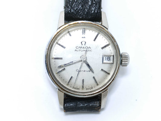 OMEGA Geneva Stainless Steel/Leather/AT Silver Dial Women's Watch