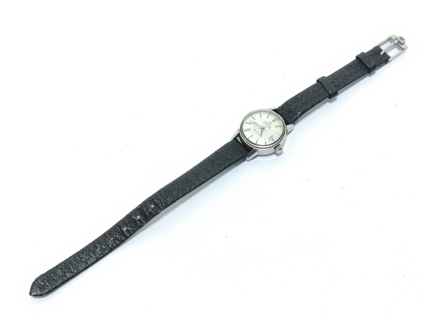 OMEGA Geneva Stainless Steel/Leather/AT Silver Dial Women's Watch