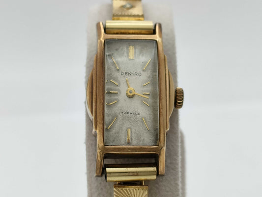 Denro Hand-Wound Silver Dial K18 Women's Watch