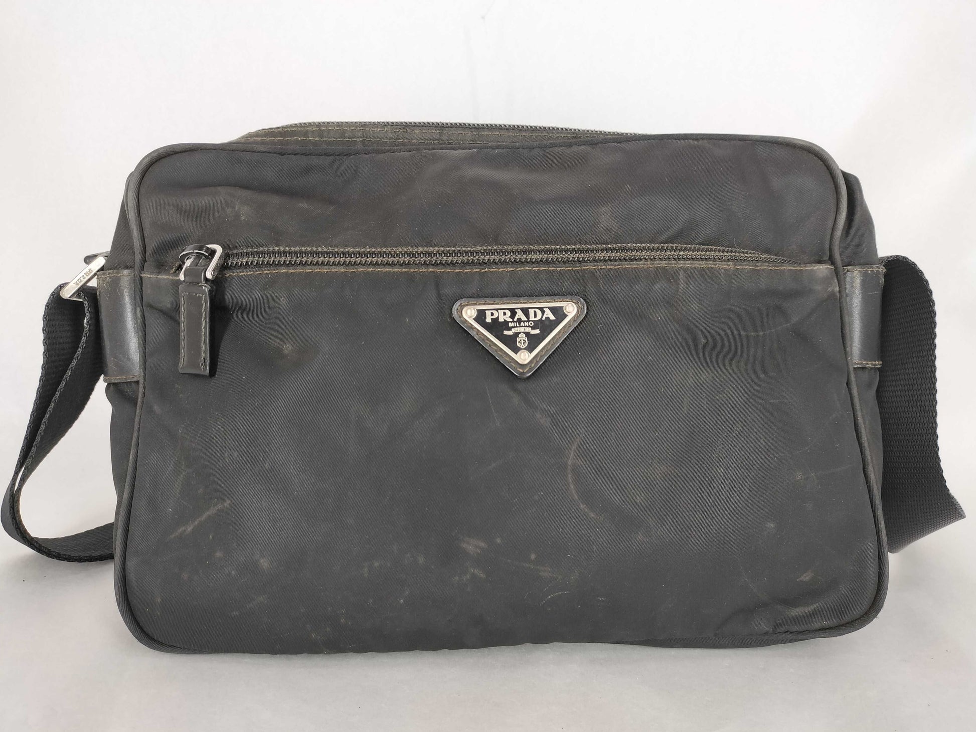 PRADA Nylon Prada Tesuto Shoulder Bag Black Shoulder Bag