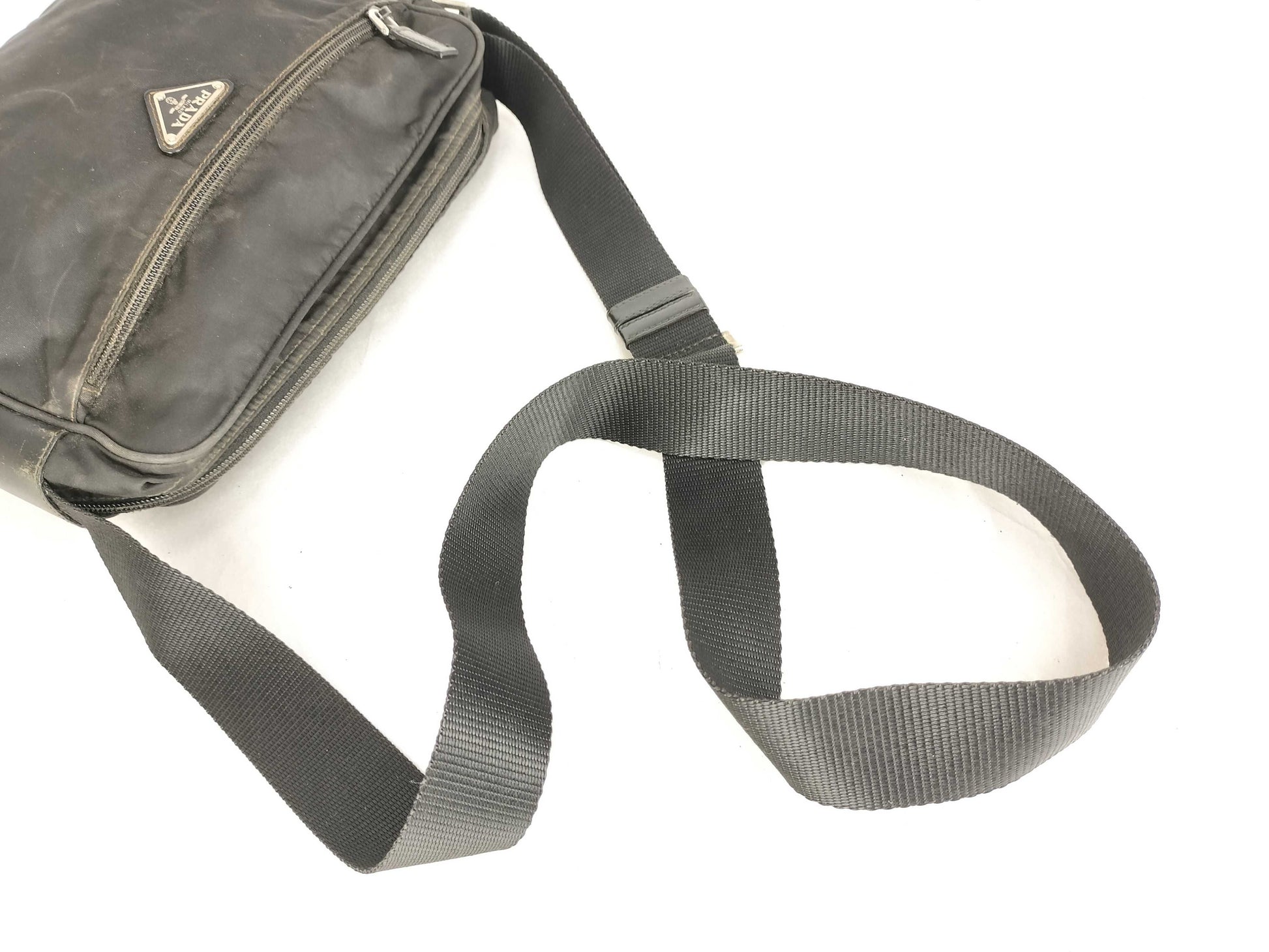 PRADA Nylon Prada Tesuto Shoulder Bag Black Shoulder Bag
