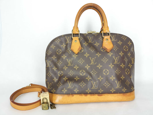LOUIS VUITTON Monogram LV Monogram ALMA M51130 VI0945 Handbag with Shoulder Strap