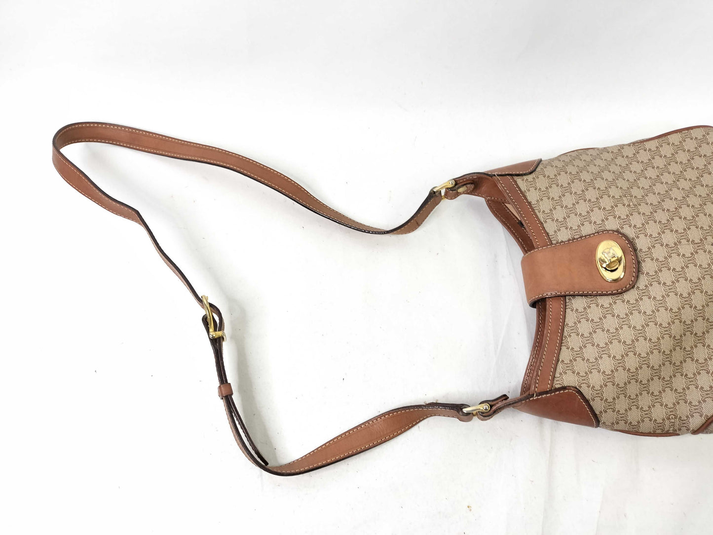 CELINE Celine PVC Shoulder Bag Brown Shoulder Bag
