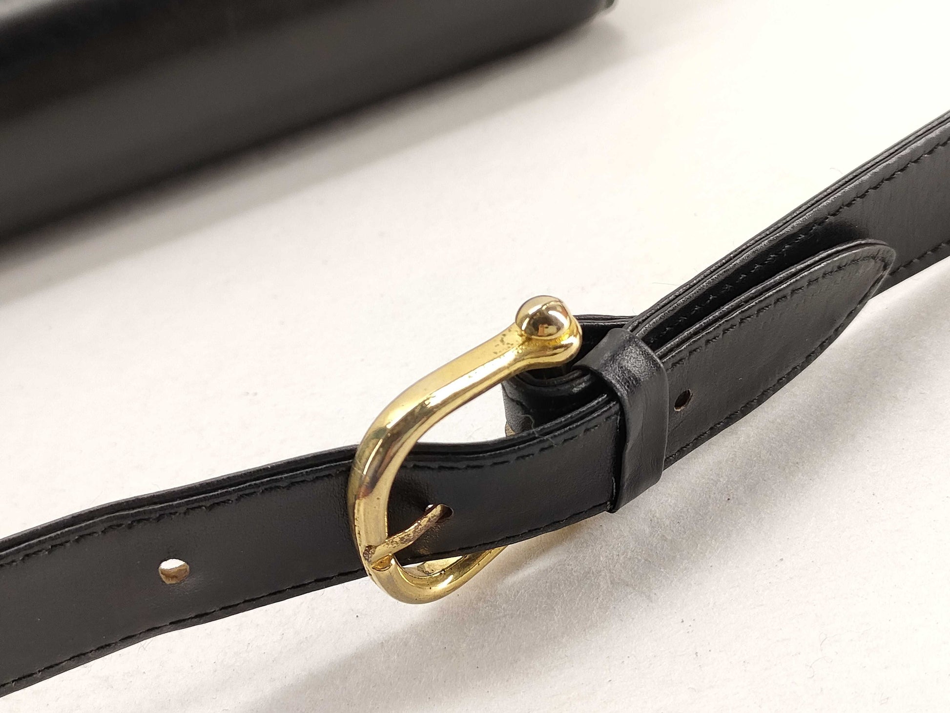 CELINE Celine Leather Shoulder Bag Black Shoulder Bag