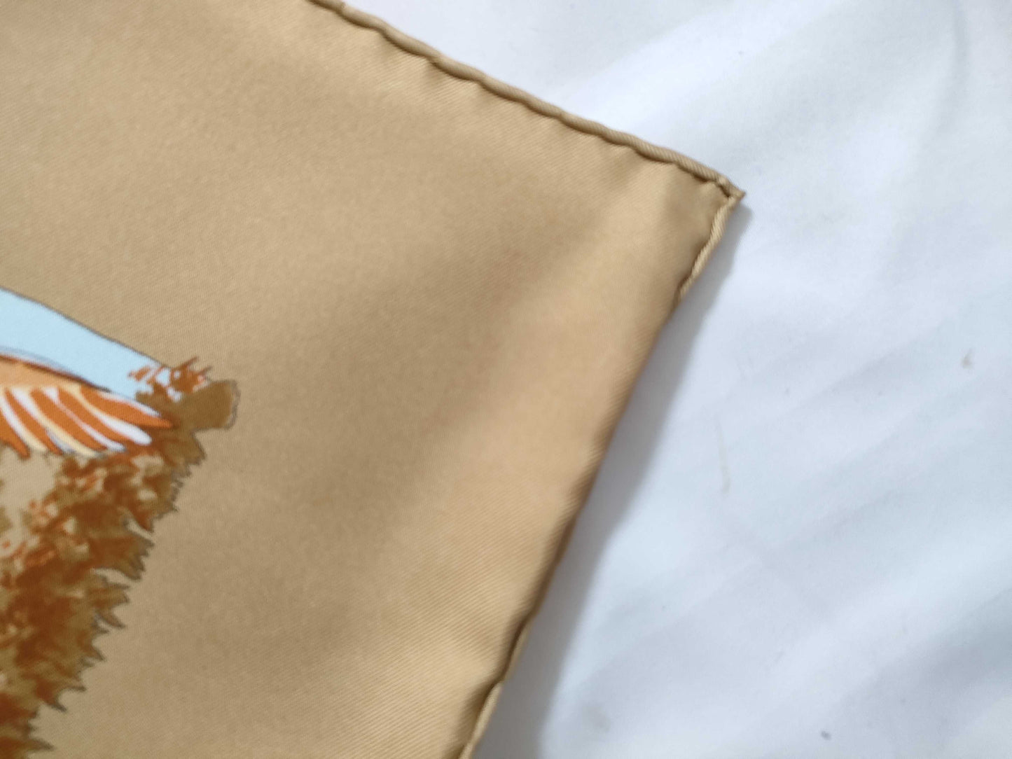 HERMES Carre Hermes Carre 90 Nuba Mountain Silk Scarf Brown Other Accessories