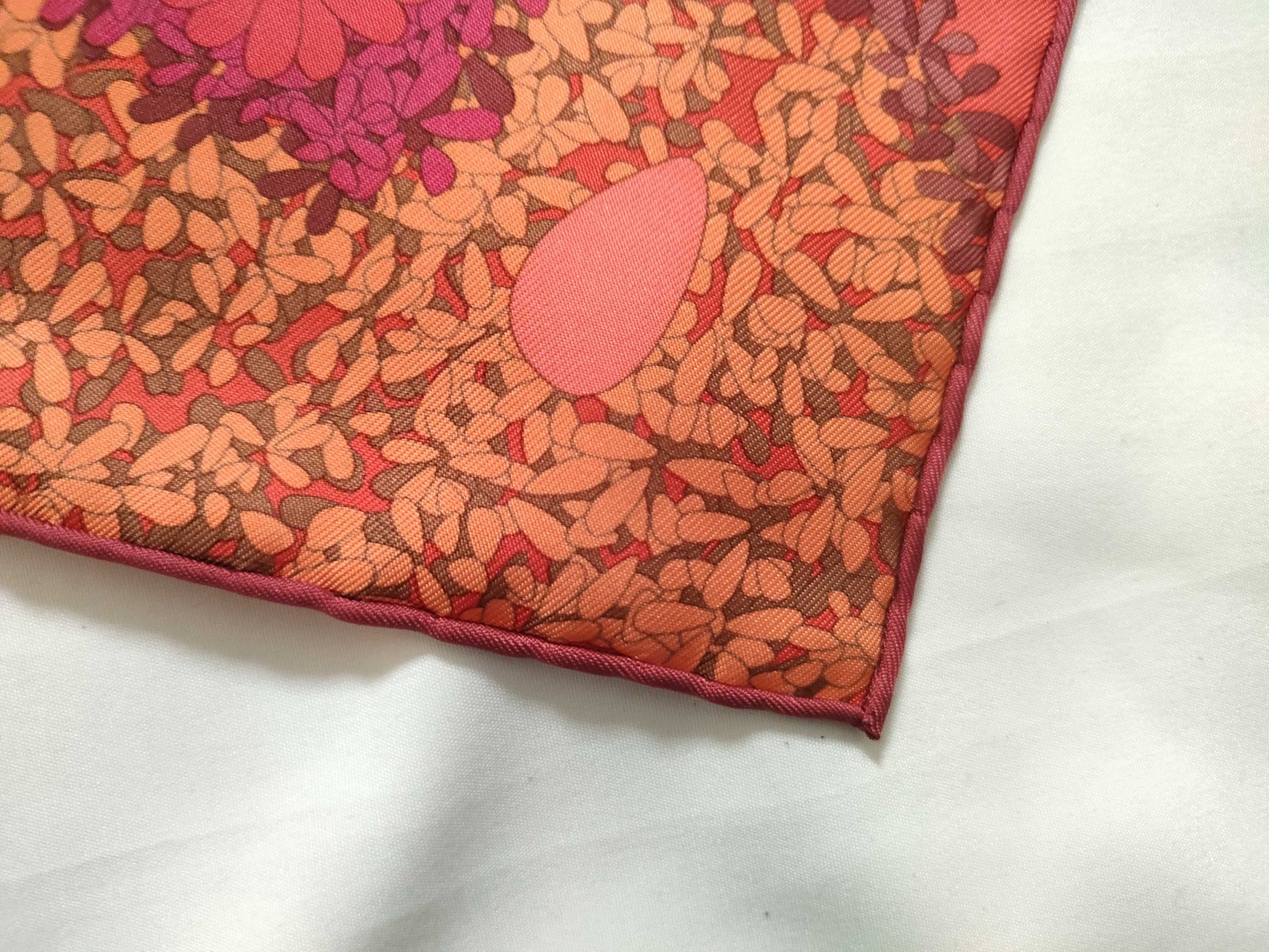 HERMES Carre Hermes Carre 90 Flower Offering Silk Scarf Red Other Accessories
