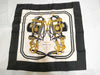 HERMES Carre Hermes Carre 90 BRIDES de GALA Silk Scarf Black x White Scarf