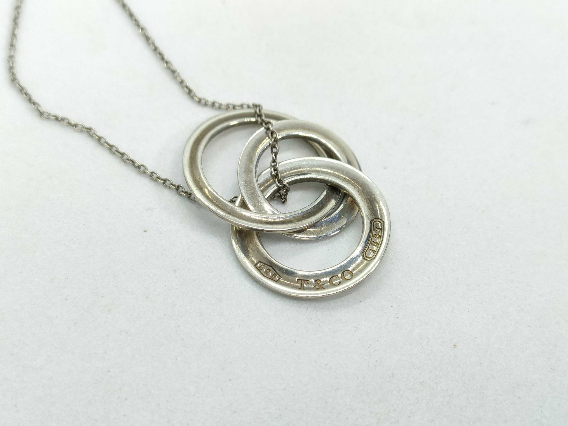 Tiffany&Co. Tiffany Triple Circle Necklace SV925 Silver Necklace