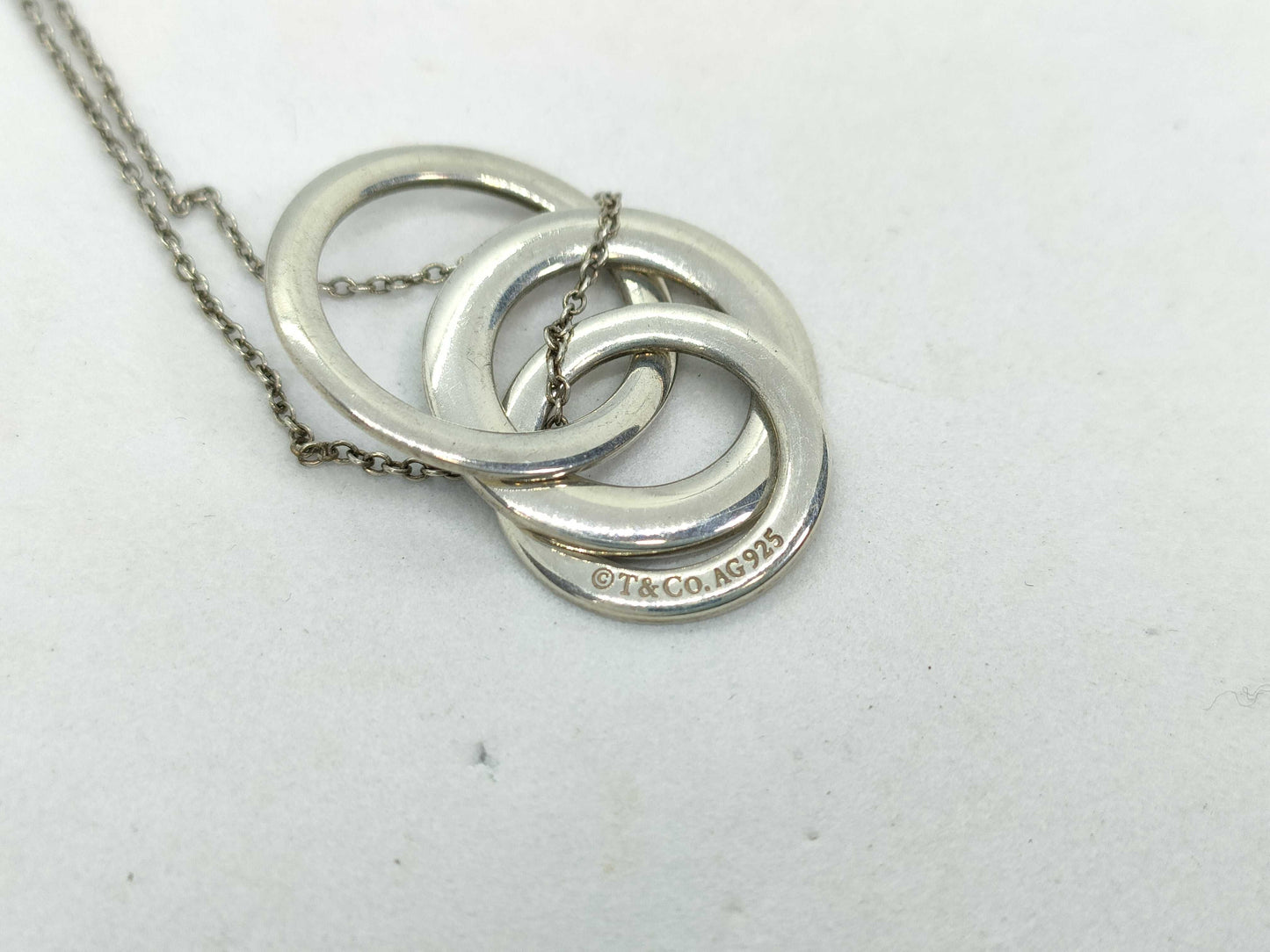 Tiffany&Co. Tiffany Triple Circle Necklace SV925 Silver Necklace