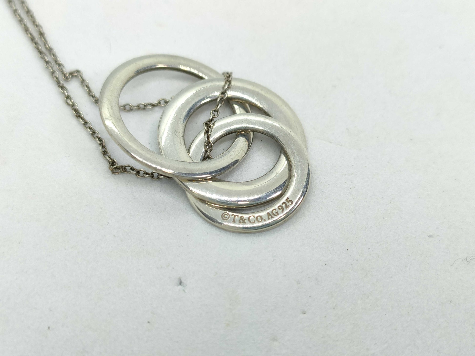 Tiffany&Co. Tiffany Triple Circle Necklace SV925 Silver Necklace