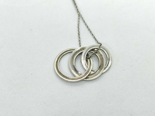 Tiffany&Co. Tiffany Triple Circle Necklace SV925 Silver Necklace