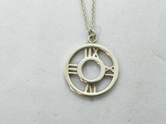 Tiffany&Co. Atlas Tiffany Atlas Open Medallion Necklace SV925 Necklace