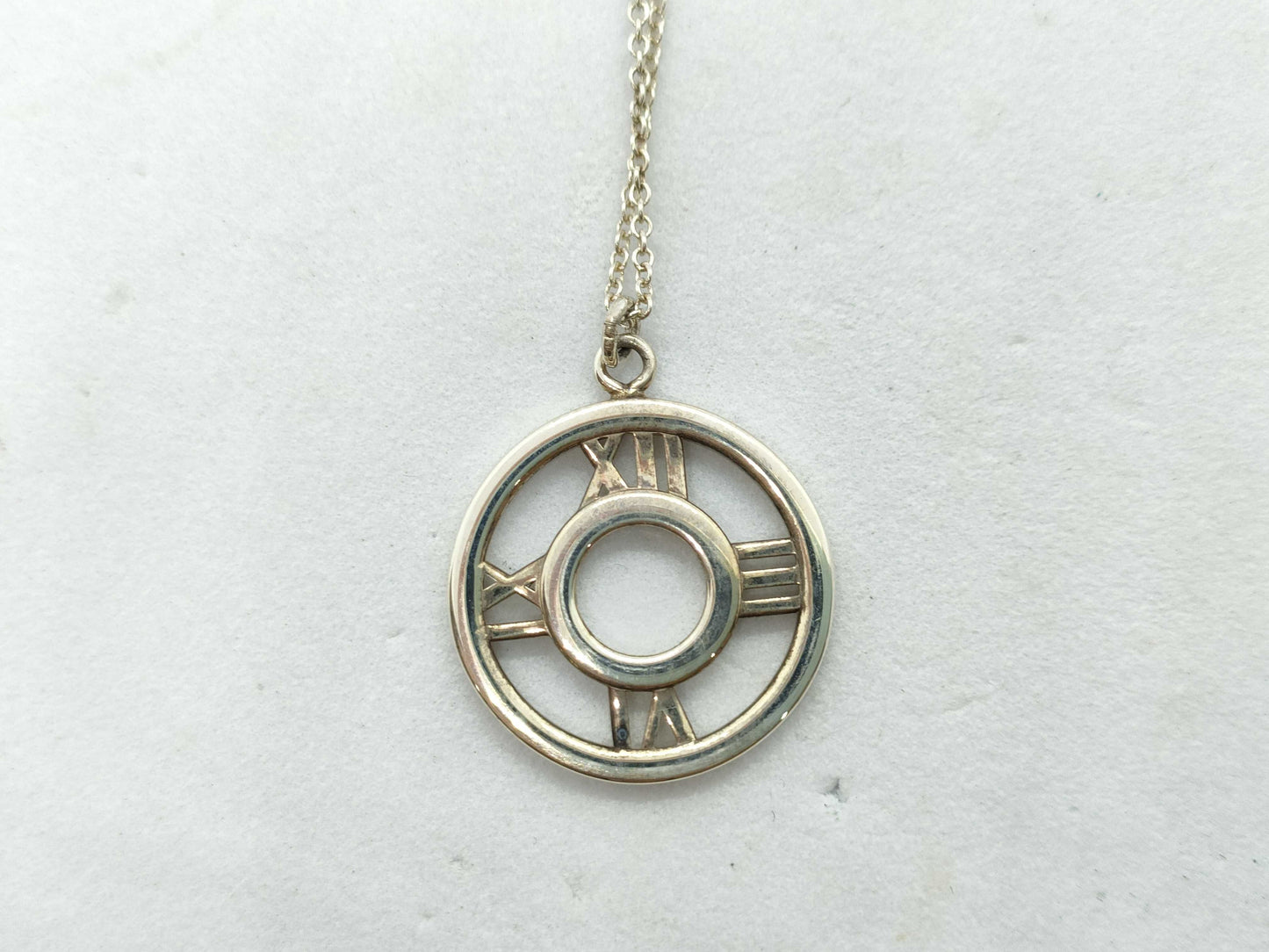 Tiffany&Co. Atlas Tiffany Atlas Open Medallion Necklace SV925 Necklace