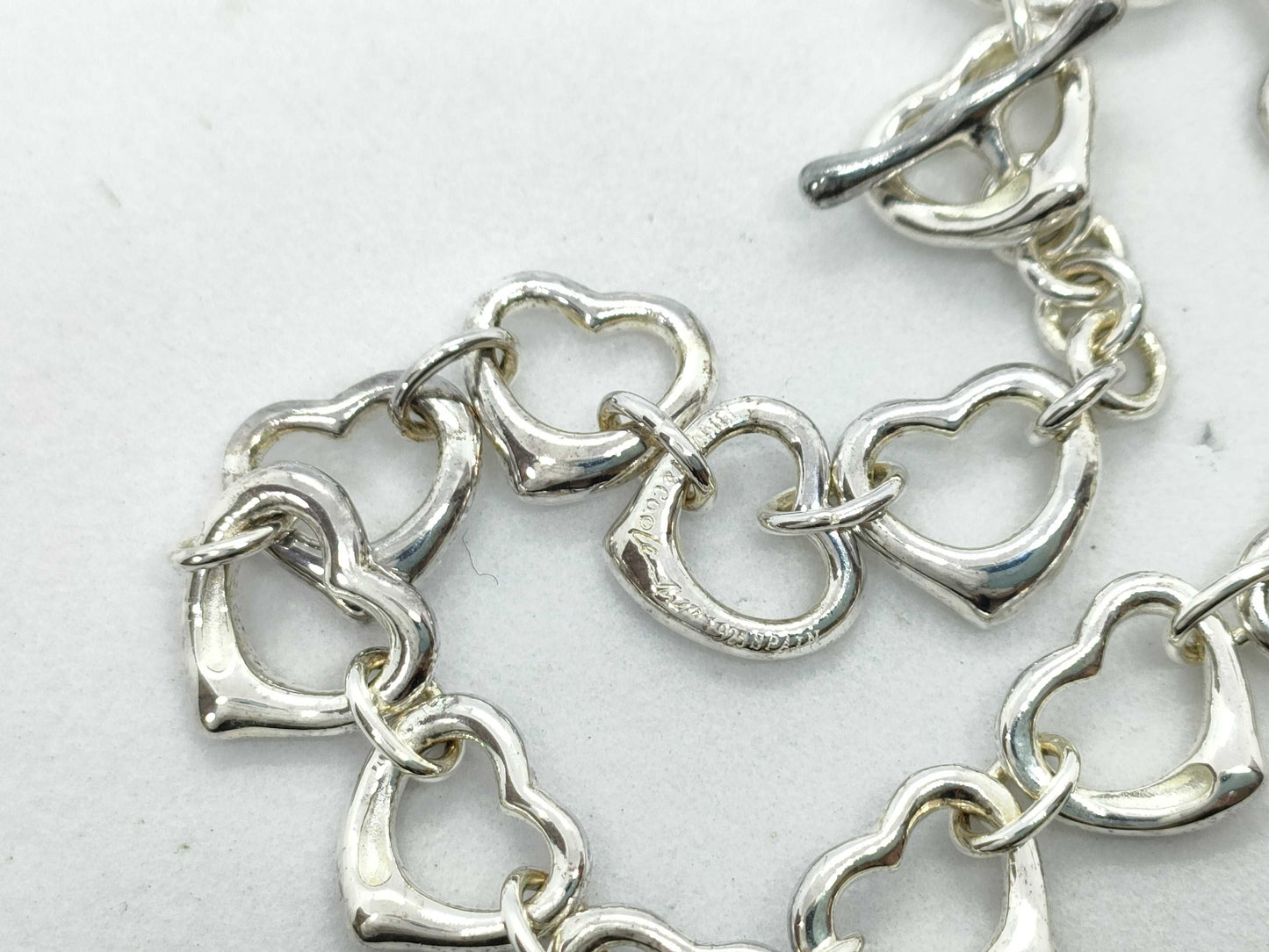 Tiffany&Co. Open Heart Tiffany Open Heart Link Toggle Bracelet SV925 Bracelet Bangle
