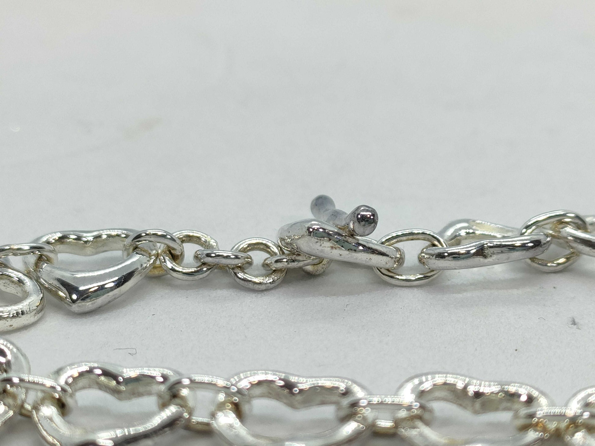Tiffany&Co. Open Heart Tiffany Open Heart Link Toggle Bracelet SV925 Bracelet Bangle