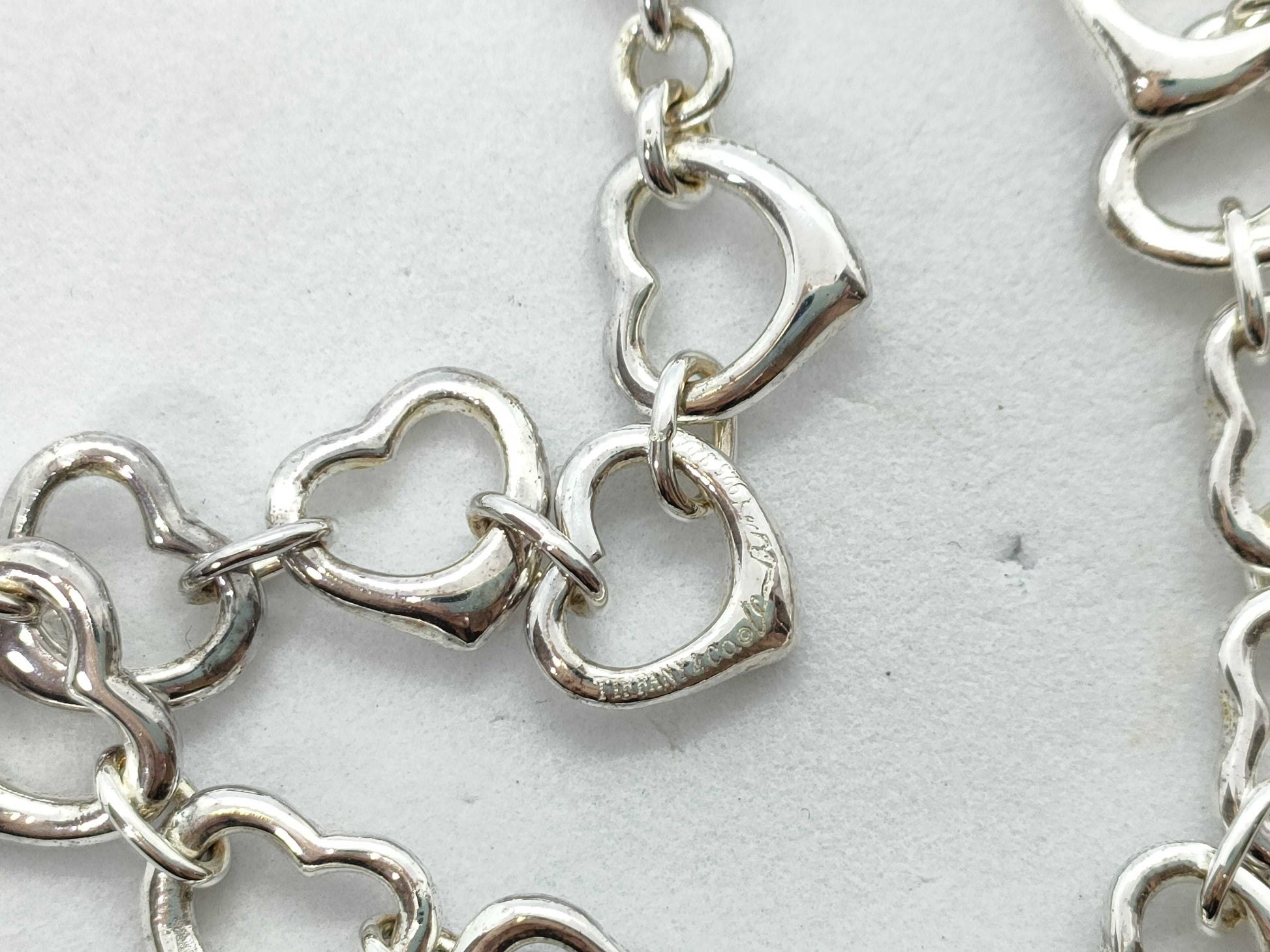 Tiffany&Co. Open Heart Tiffany Open Heart Link Toggle Bracelet SV925 Bracelet Bangle
