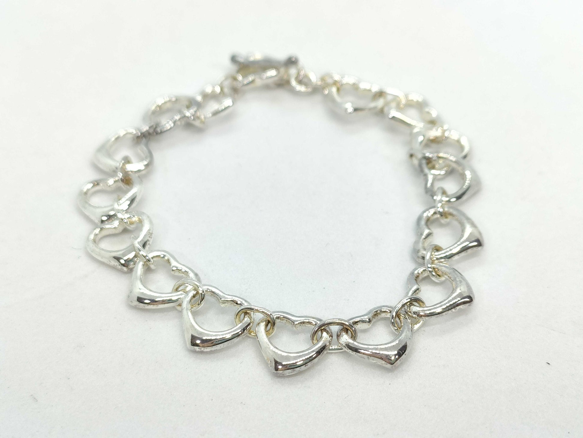 Tiffany&Co. Open Heart Tiffany Open Heart Link Toggle Bracelet SV925 Bracelet Bangle