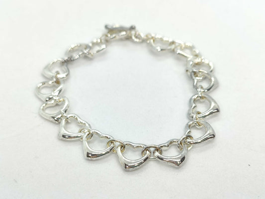 Tiffany&Co. Open Heart Tiffany Open Heart Link Toggle Bracelet SV925 Bracelet Bangle
