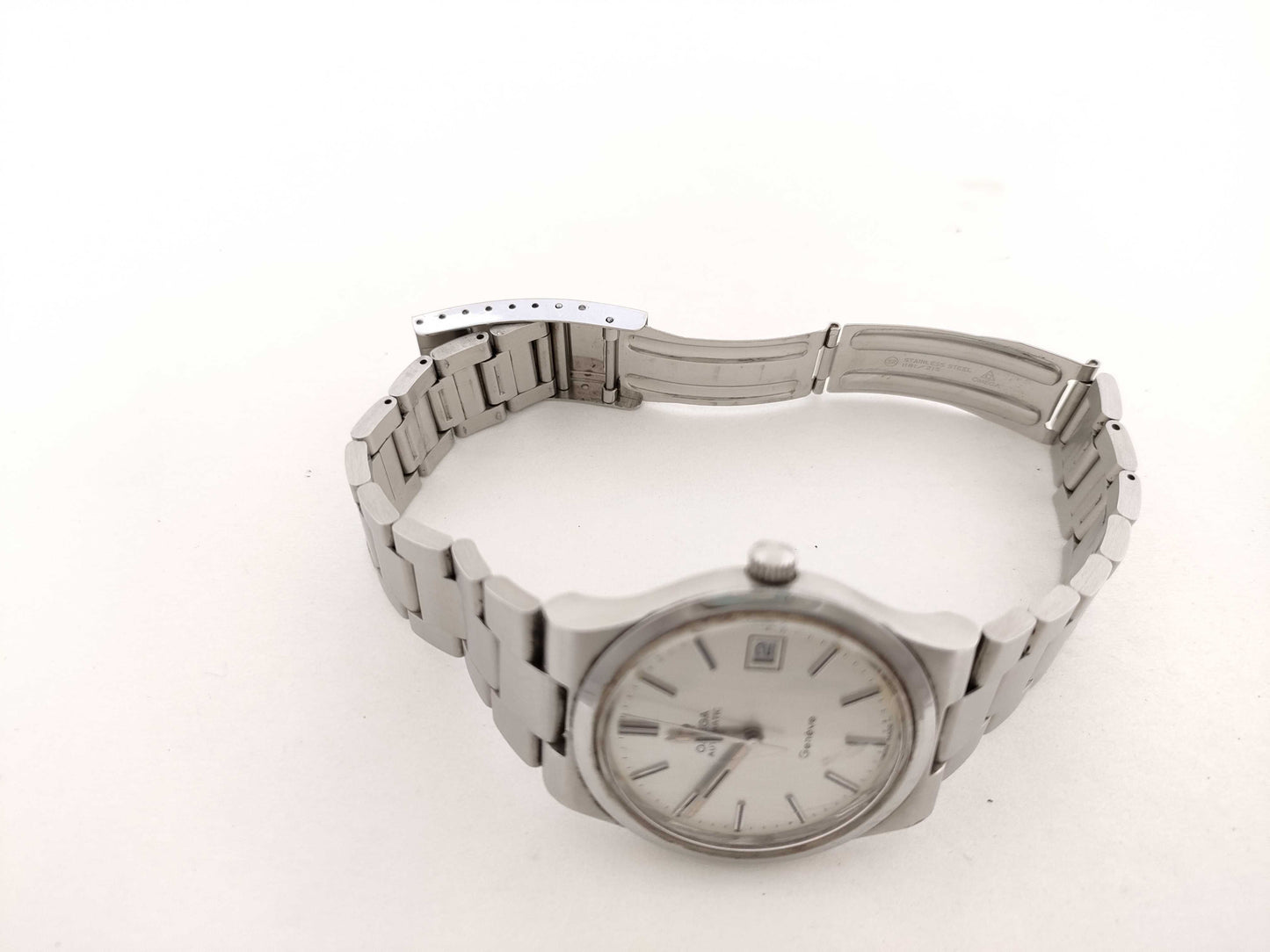 OMEGA Geneva SS/AT Silver Dial Men's Watch
