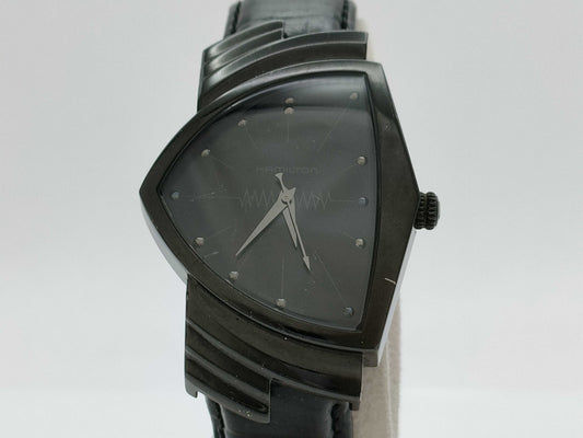 HAMILTON Ventura H244010 Quartz Black Dial Immovable No Guaranteed Operation Men's Watch