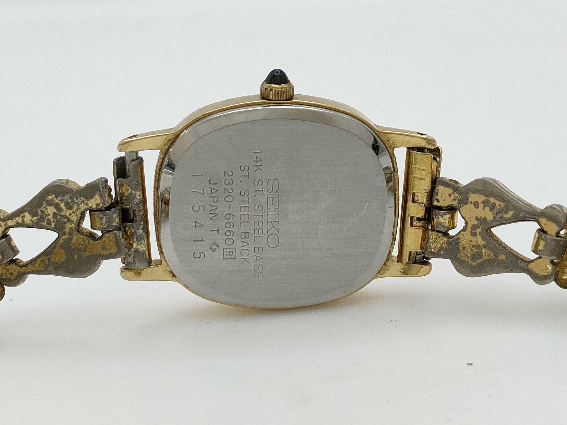 SEIKO Excelline 2320-6660 175415 Quartz Gold Dial Immovable/No Guaranteed Operation Women's Watch