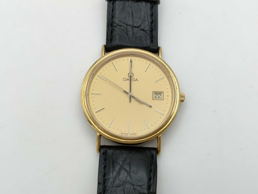 OMEGA 57146548 Quartz K18 Gold Dial Immovable/No Guaranteed Operation Boy's Watch