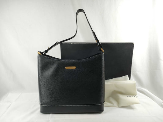 BURBERRY Leather One Shoulder Bag Black Shoulder Bag