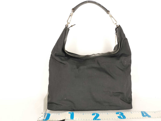 GUCCI Nylon x Leather One Shoulder Bag 001/1955 002058 Black Shoulder Bag