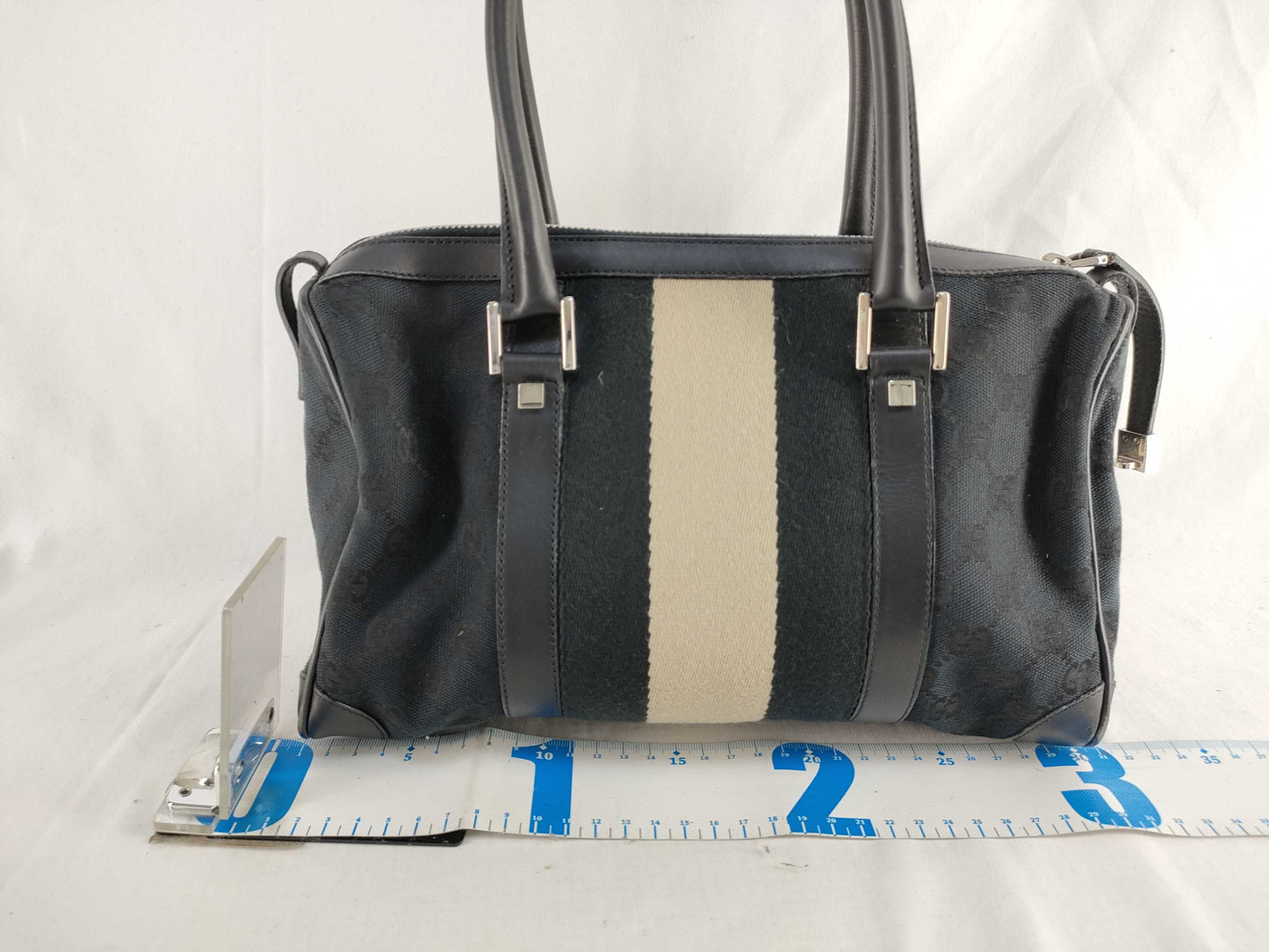 GUCCI Gucci GG Canvas Handbag 000/0851 Black Handbag