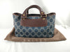 CELINE Paris Macadam Handbag Blue x Brown Handbag