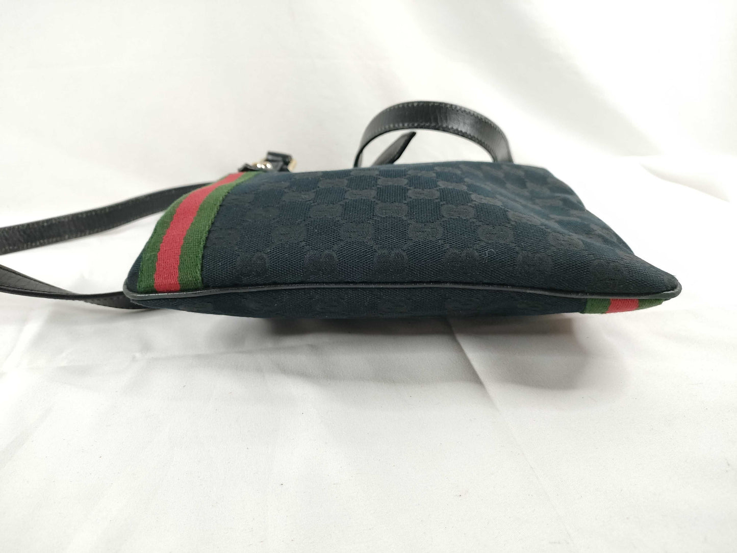 GUCCI GG Canvas Gucci Sherry Line GG Canvas Shoulder Bag 144388 002058 Black Shoulder Bag
