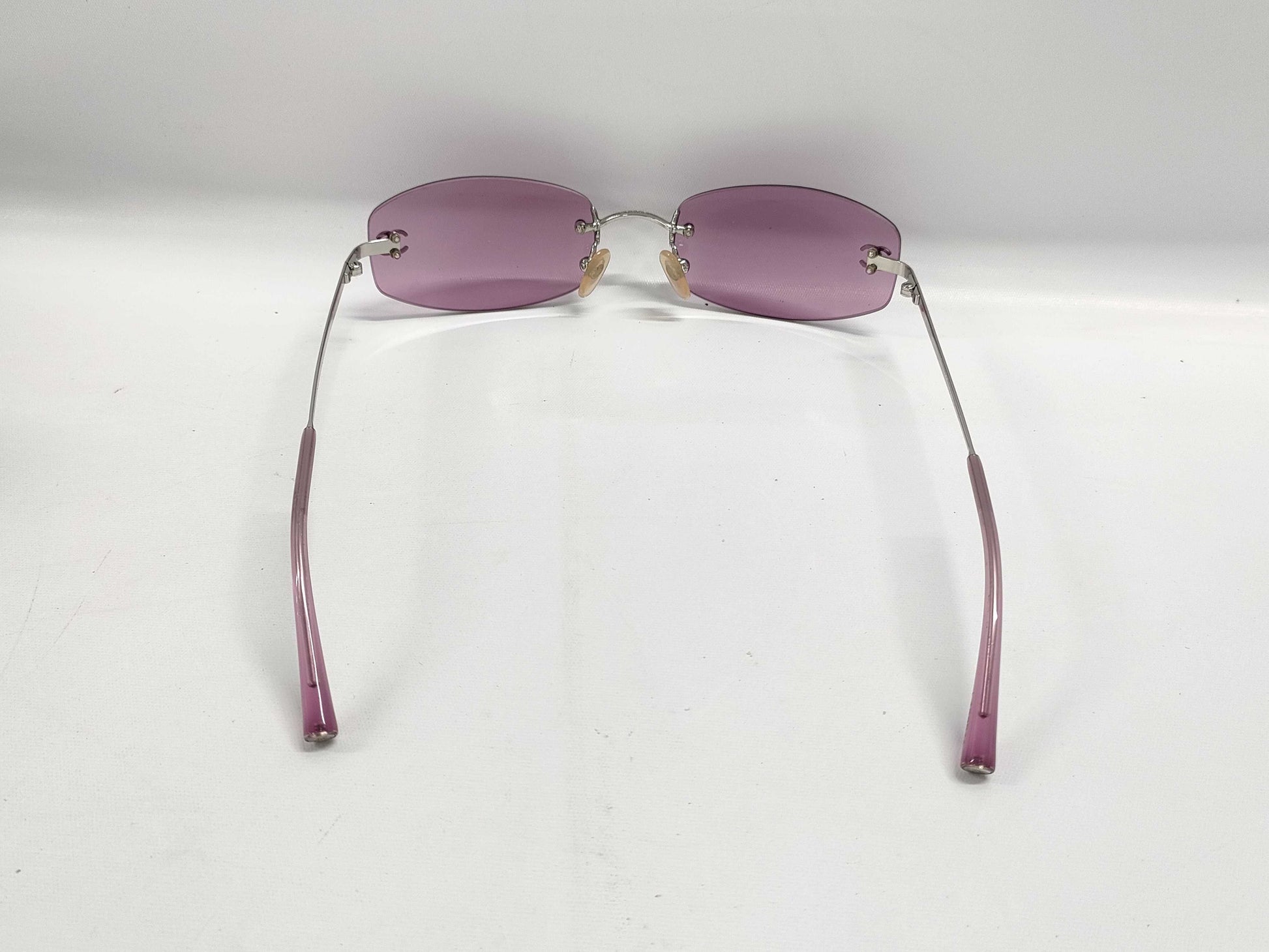 CHANEL Coco Mark Metal Sunglasses 4002 Purple x Silver