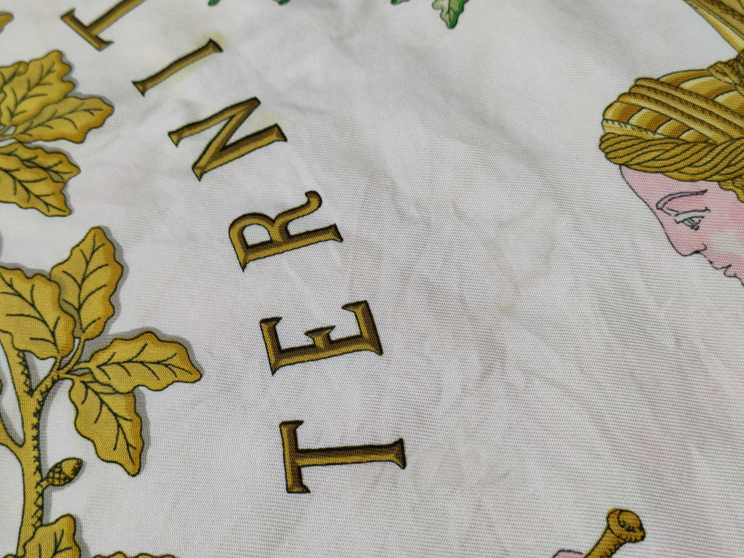 HERMES Carre Hermes Carre 90 French Revolution Silk Scarf Pink Scarf