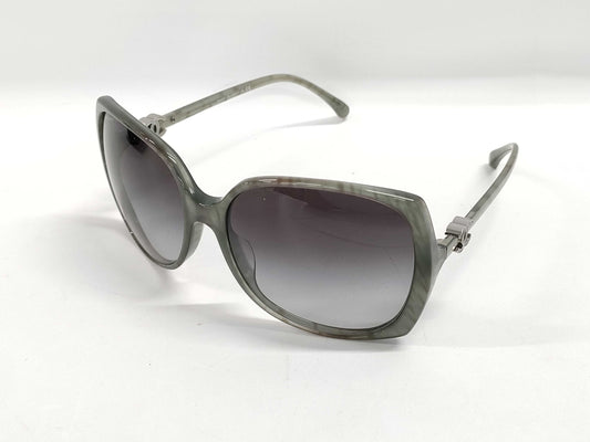 CHANEL Coco Mark Plastic Sunglasses Gray Sunglasses/Eyeglasses