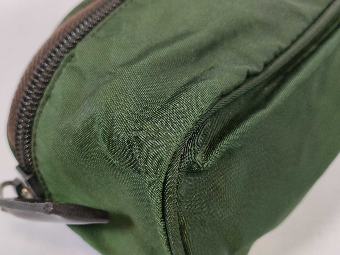 PRADA Nylon Prada Tessuto Pouch Khaki Pouch