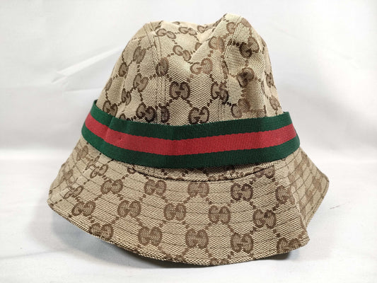 GUCCI GG Canvas Gucci Sherry Line GG Canvas Hat Brown Other Accessories