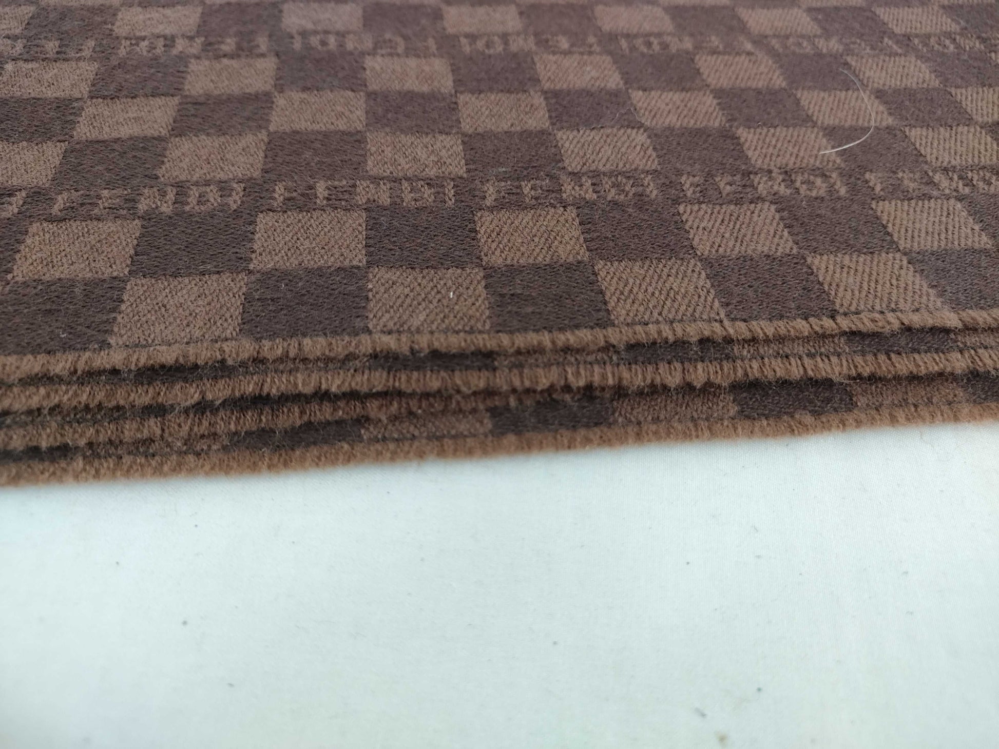 FENDI Wool Muffler Brown Muffler