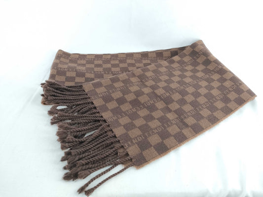 FENDI Wool Muffler Brown Muffler