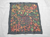 HERMES Carre Hermes Petit Carre Tourbillon Silk Scarf Navy x Brown Other Accessories