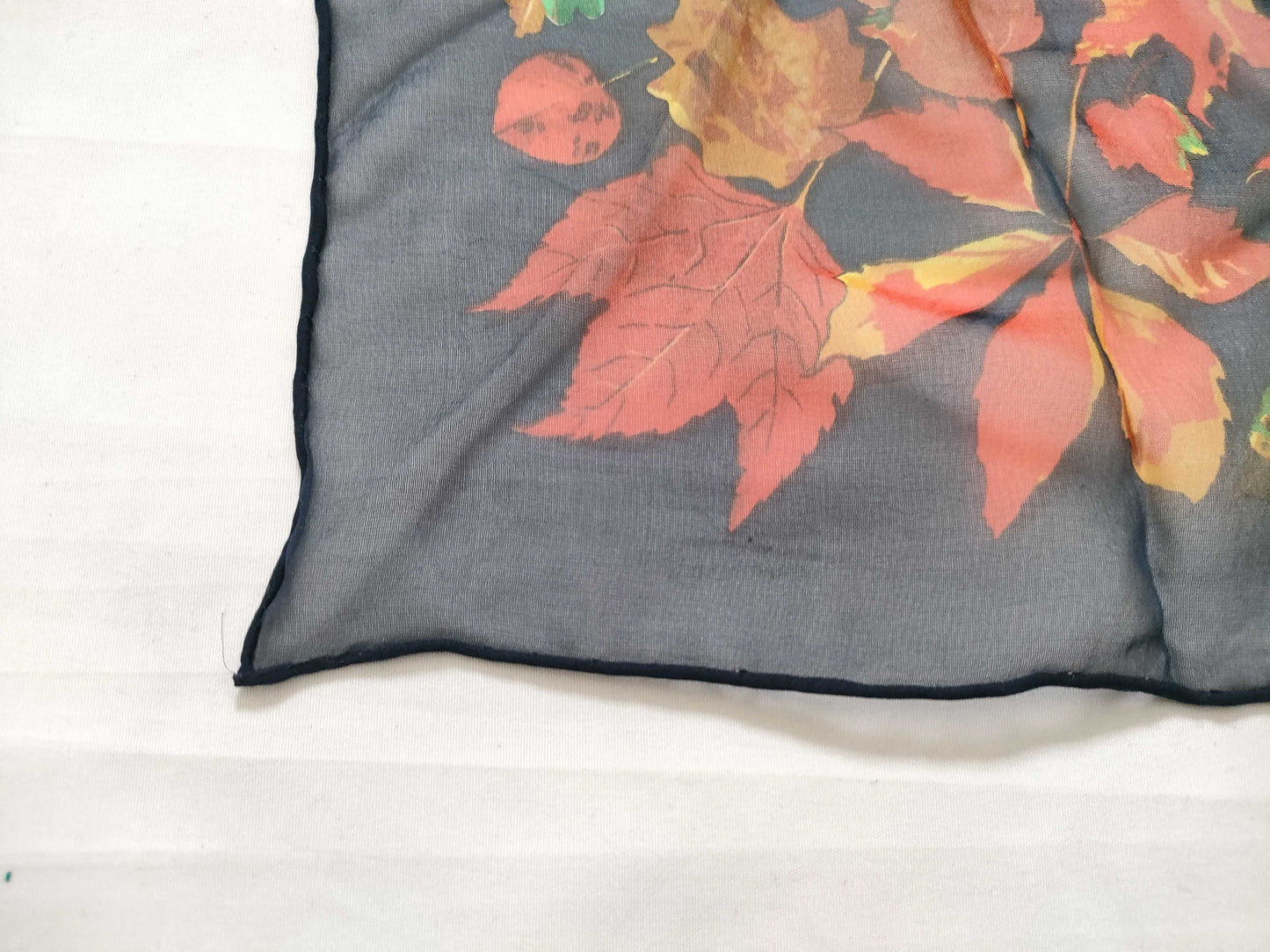 HERMES Carre Hermes Petit Carre Tourbillon Silk Scarf Navy x Brown Other Accessories