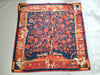 HERMES Carre Hermes Carre 90 Dazzling Indian Silk Scarf Orange x Navy Other Accessories