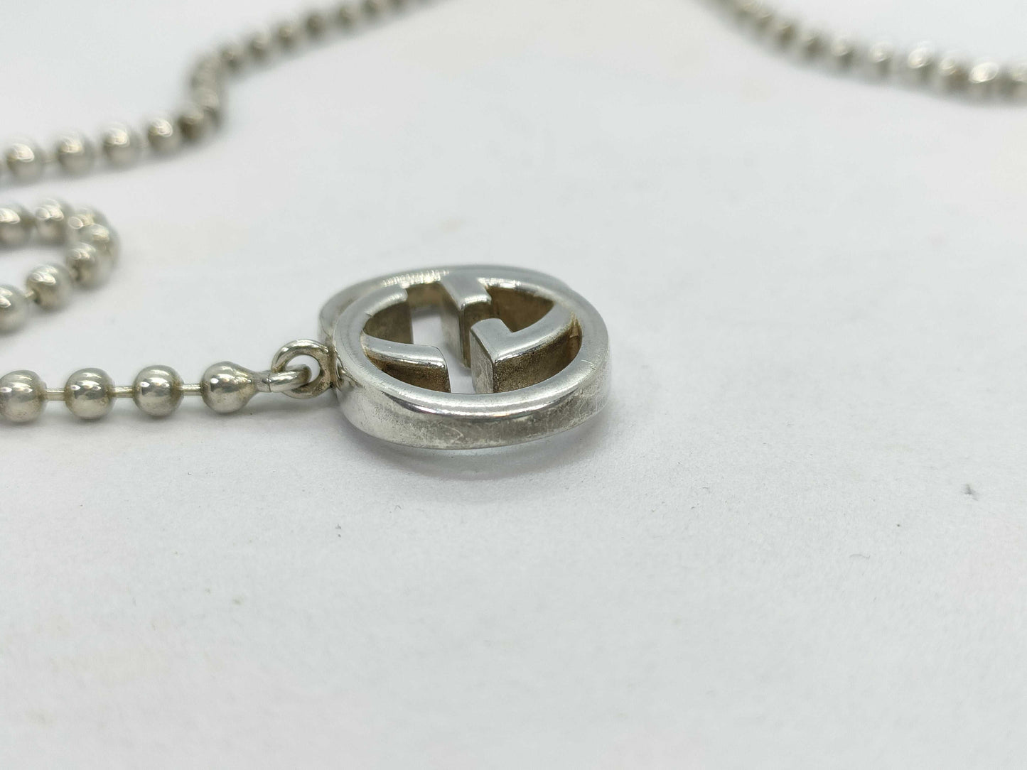GUCCI Interlocking Ball Chain Necklace in SV925