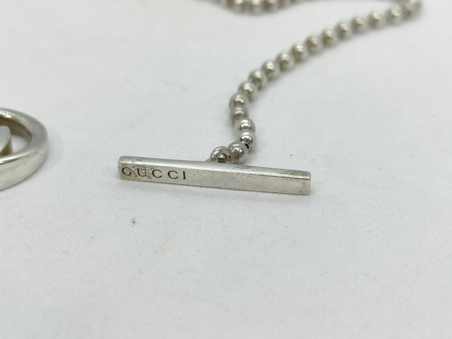 GUCCI Interlocking Ball Chain Necklace in SV925