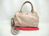 Tory Burch Leather 2-Way Handbag Pink Beige Handbag