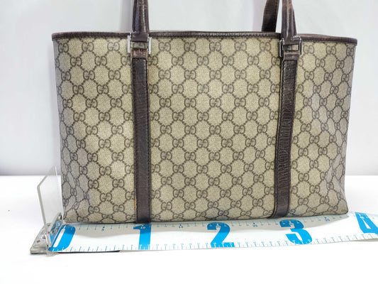 GUCCI GG Supreme Gucci GG Supreme Tote Bag 114595 205141 Brown Tote Bag